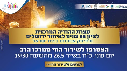 עצרת ההודיה המרכזית לציון 58 שנים לאיחוד ירושלים מישיבת מרכז הרב | תשפ"ה