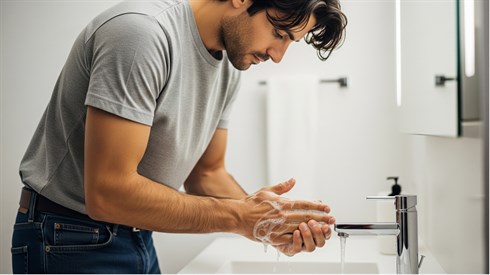 Hand Washing after Toilet
