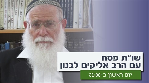 שו"ת לפסח עם הרב אליקים לבנון שו"ת לפסח עם הרב אליקים לבנון