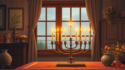 הדמיון בין נר חנוכה למנורת המקדש הדמיון בין נר חנוכה למנורת המקדש